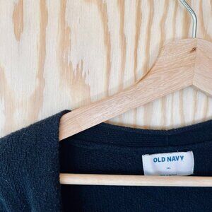 Old Navy Black Open Front Cardigan – Size XL, Longline Lightweight Sweater